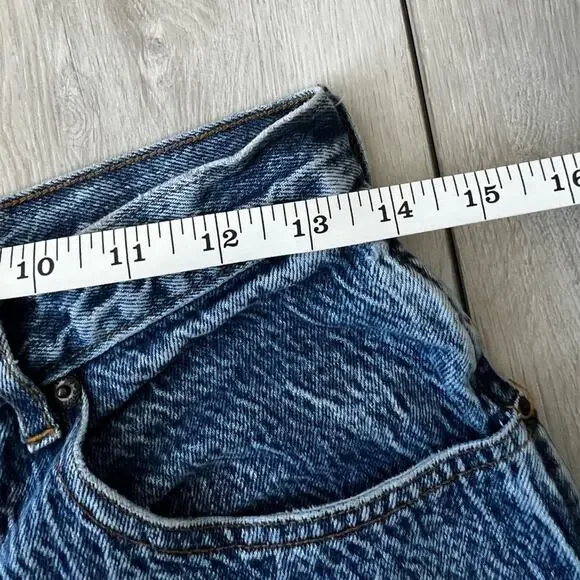 Vtg 80s Stefano acid wash jeans 12 High Rise Straight Leg Mom jean Tapered - Picture 7 of 11